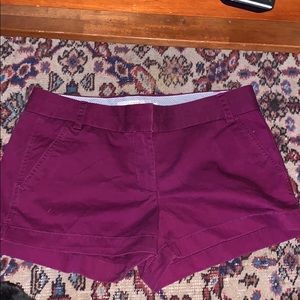 J. Crew chino shorts. Magenta. Size 6